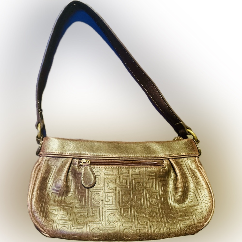 Liz Claiborne Brown Hue Embossed Shoulder Bag